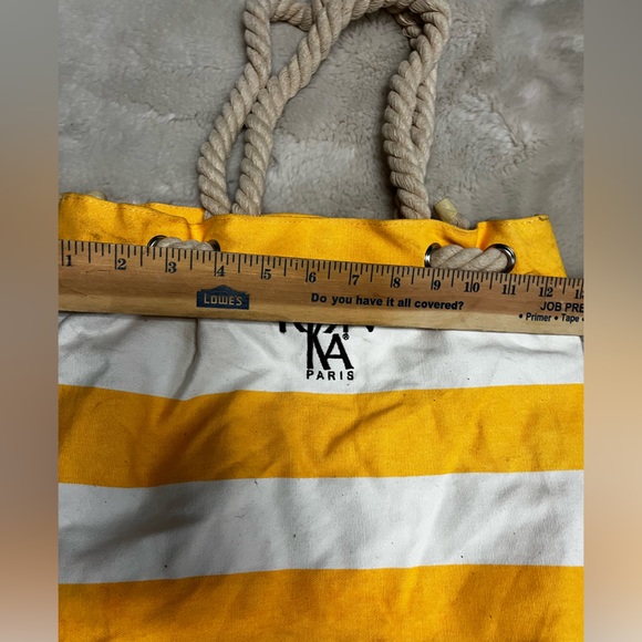 YONKA Paris Striped Canvas Beach Bag - Picture 4 of 8